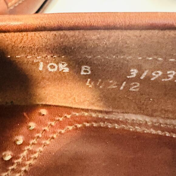 Allen Edmonds Shoes Mens 10.5 Brown Leather Bangor Tassel Loafers Vintage USA main image 4